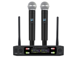 Microfone Sem Fios Uhf Profissional Preto Stelasplen
