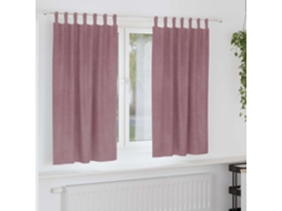 Vidaxl Cortinas Opacas 2 Unid. Rosa Escuro 140 X 175 Cm Veludo