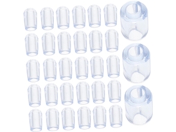 Protetores Transparentes Para Grelha De Pia Cozinha, Pés De Pvc 4mm E Clipes Para Tubo 5mm, 80 Peças, Acessórios Para