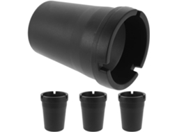 Conjunto De 4 Cinzeiros Portáteis Para Carro Em Plástico Preto, Design Moderno E À Prova De Odores
