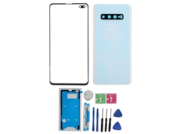 Aetheria capa de Vidro Traseiro e Painel de Vidro Externo para Samsung S10+plus Branco com Ferramentas de Reparo