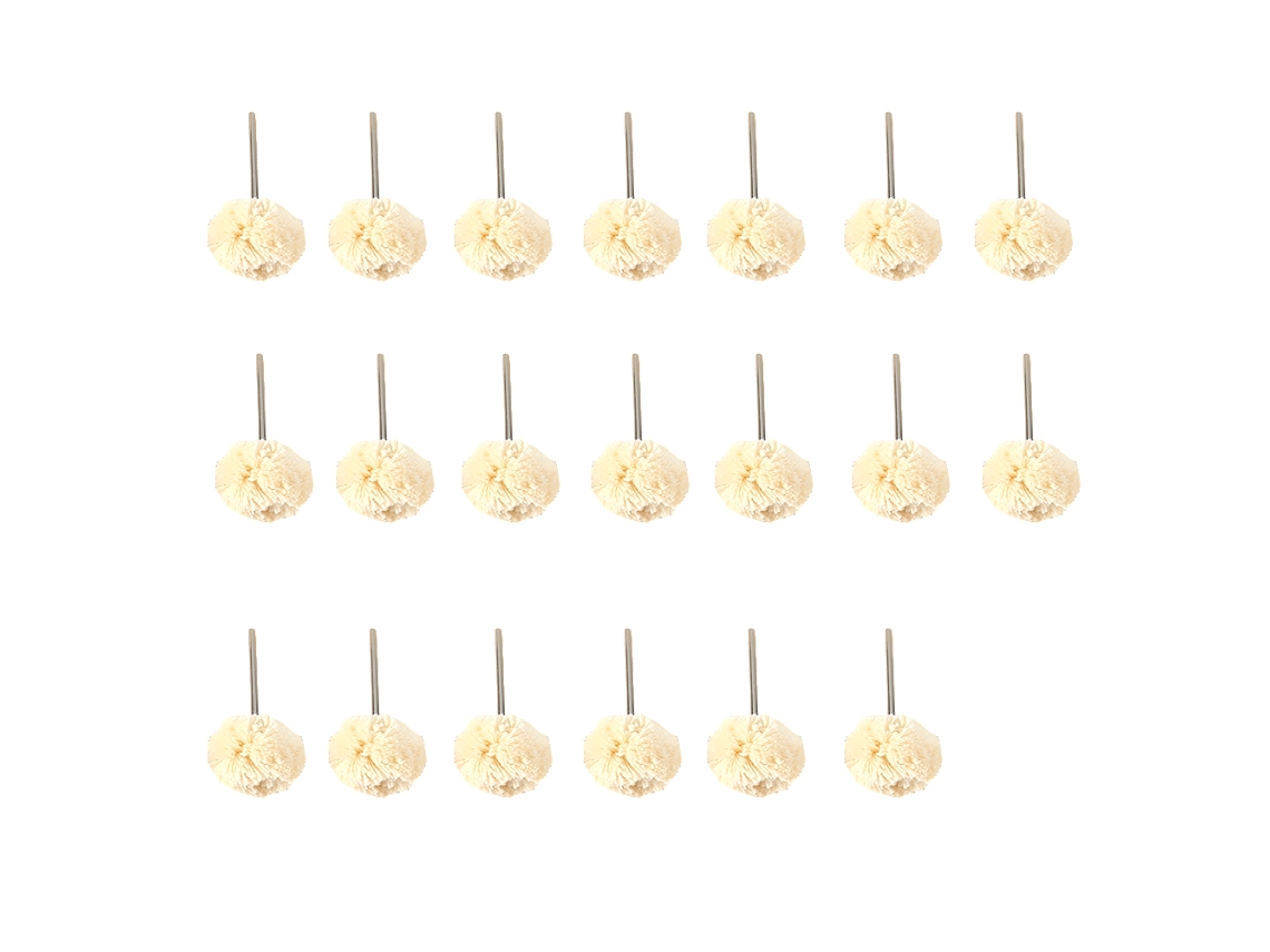 20pcs Pneus de Polimento de Lã com Pino | S/MARCA