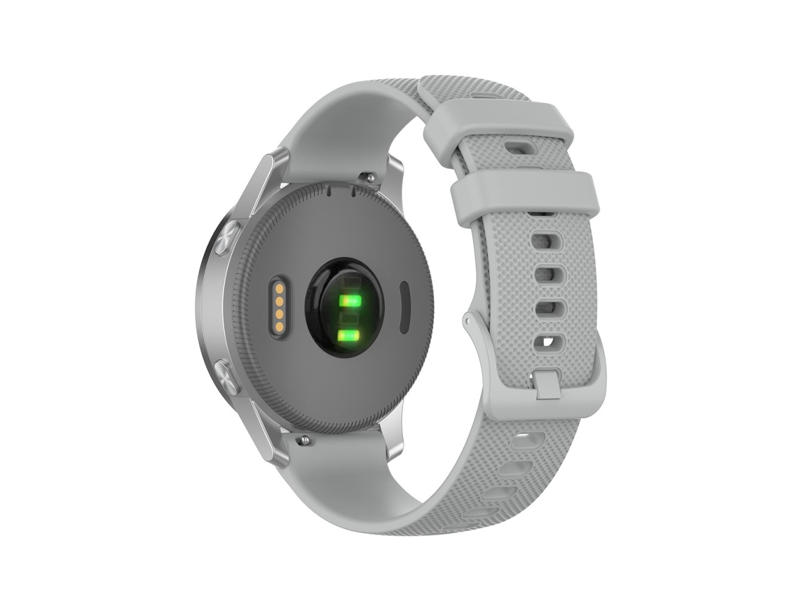 Pulsera Em Silicone Ajustável 20mm Cinza Para O Seu Samsung Galaxy Watch 42mm/garmin Vivoactive 3
