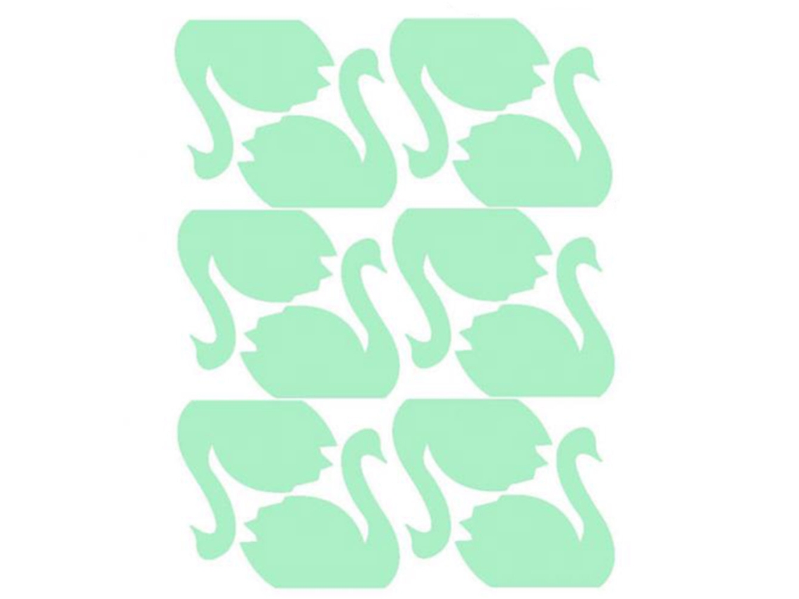 12pcs Adesivos Parede Cisne Luminoso LAXISCREED