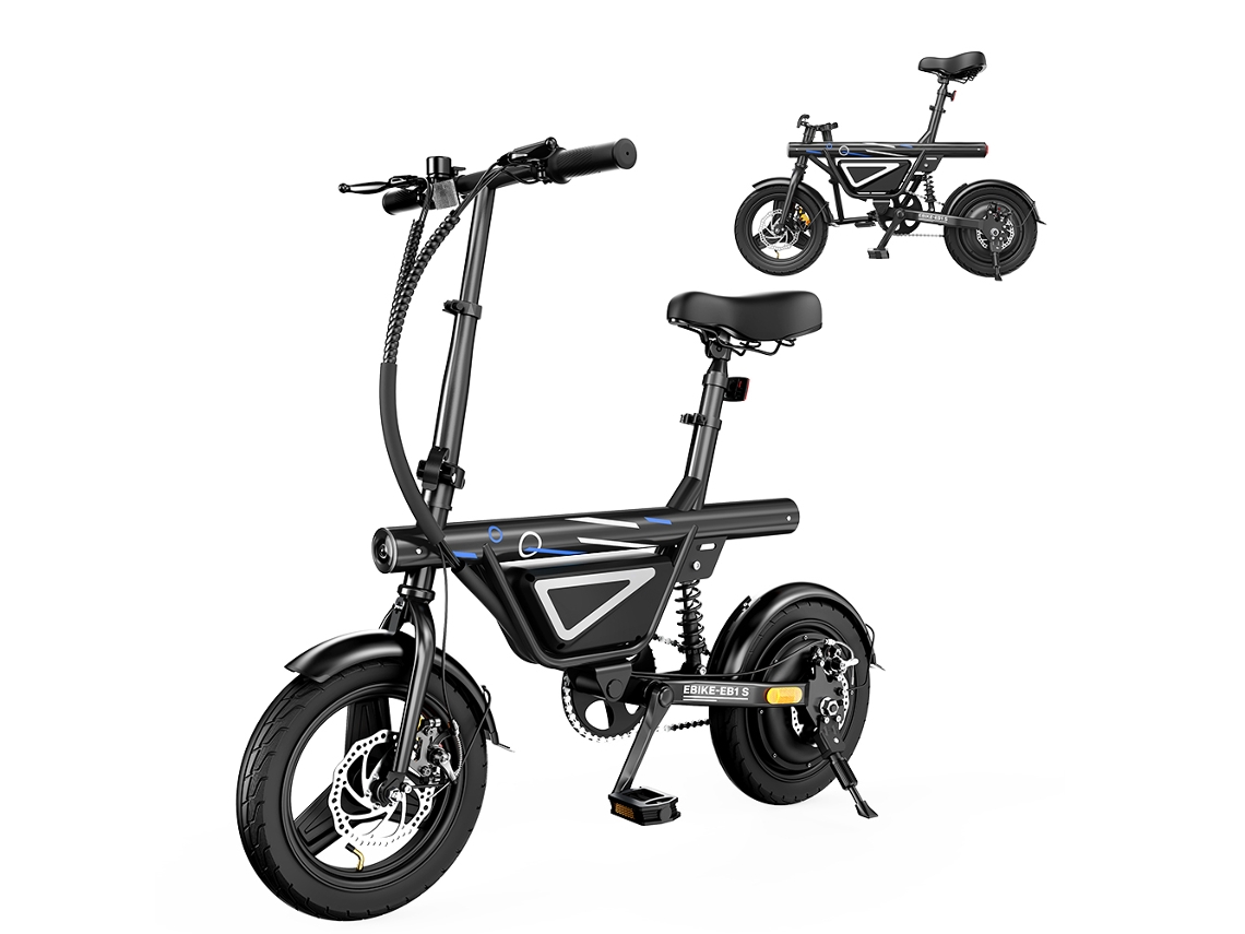 Bicicleta Elétrica ISCOOTER Eb1s, 36v 12ah 350w , Pneu de 14", 3 Velocidades, 30 50km, Aplicação, Carregador Ue (250w Nominal)