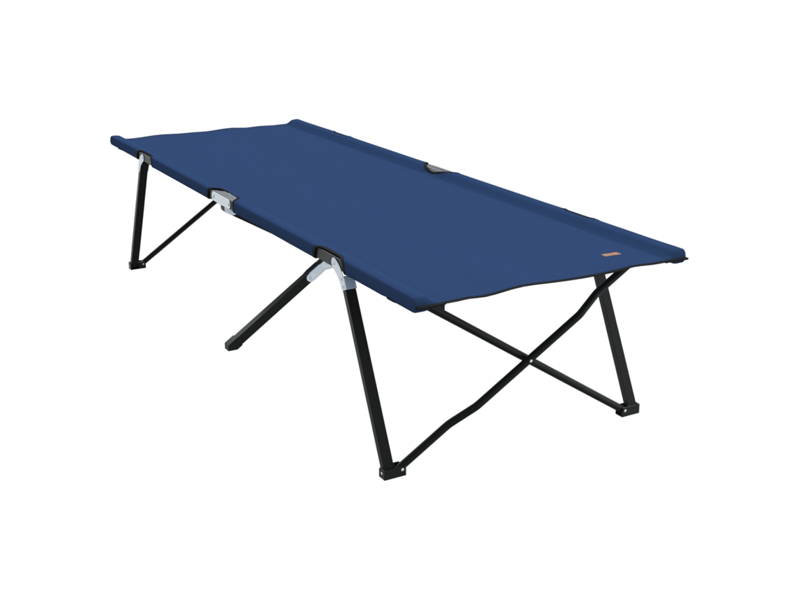 Cama De Sol Dobrável Com Bolsa Azul Tecido Oxford 600d Vidaxl Azul Metal