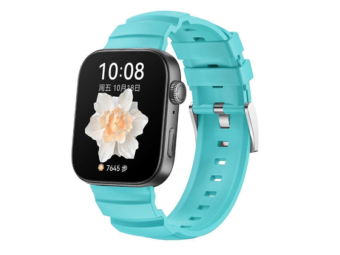 Pulseira De Silicone Com Fivela Prateada Para Huawei Watch Fit 4 Pro / Fit 4 / Fit 3