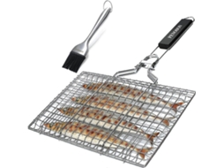 Parrilla dobrável Penobon, aço inox, com mango removível e cepillo | S/MARCA