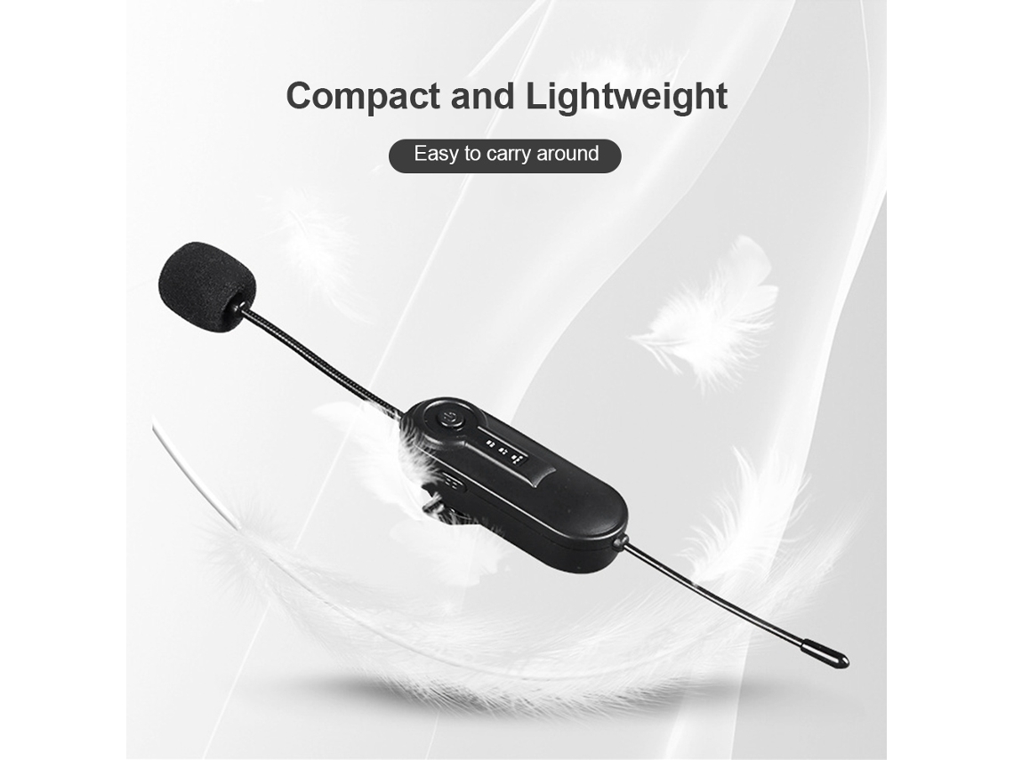 Micrófono Inalámbrico Uhf 3.5mm Para Vlogging E Telefones Inteligentes