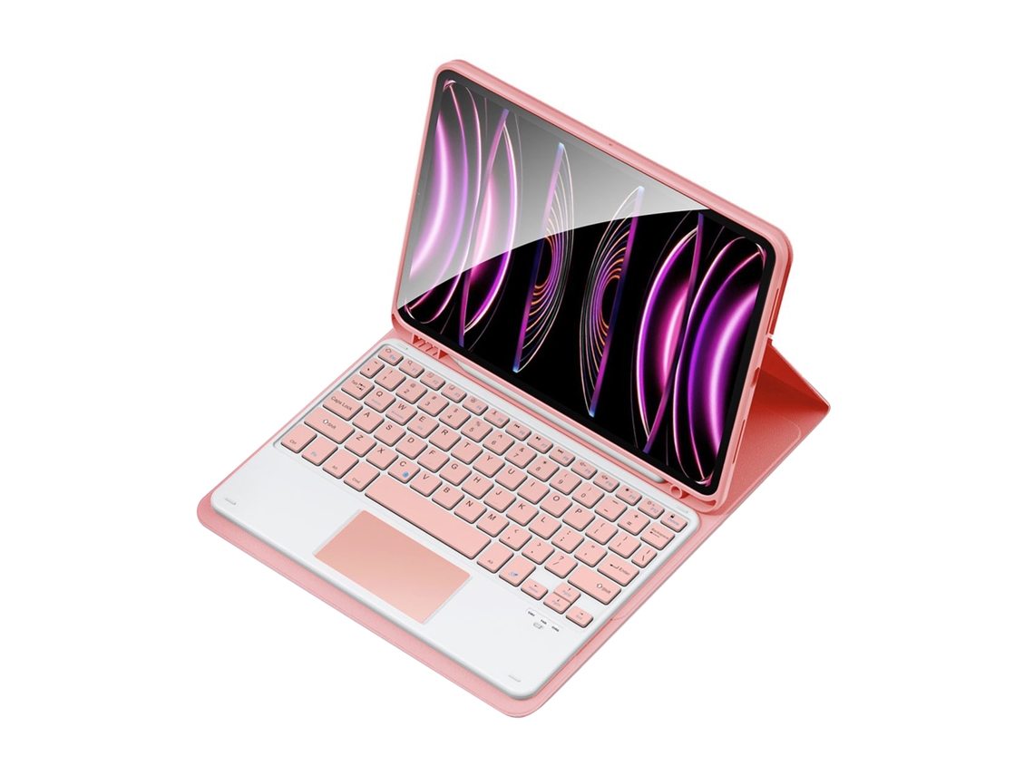 Teclado Sem Fio Bt Teclado Usb Capa De Couro Pu Para Ipad Air2 9.7/ Ipad 9.7(2017/2018)/pro 9.7