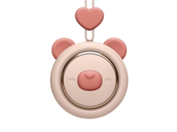 Ventilador Mini Sem Lâmina Usb Rosa para Escritório e Dormitório