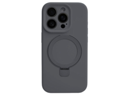 Capa Yuysan Para Iphone 16 Silicone Magnetico Com Suporte Rotativo Vermelho