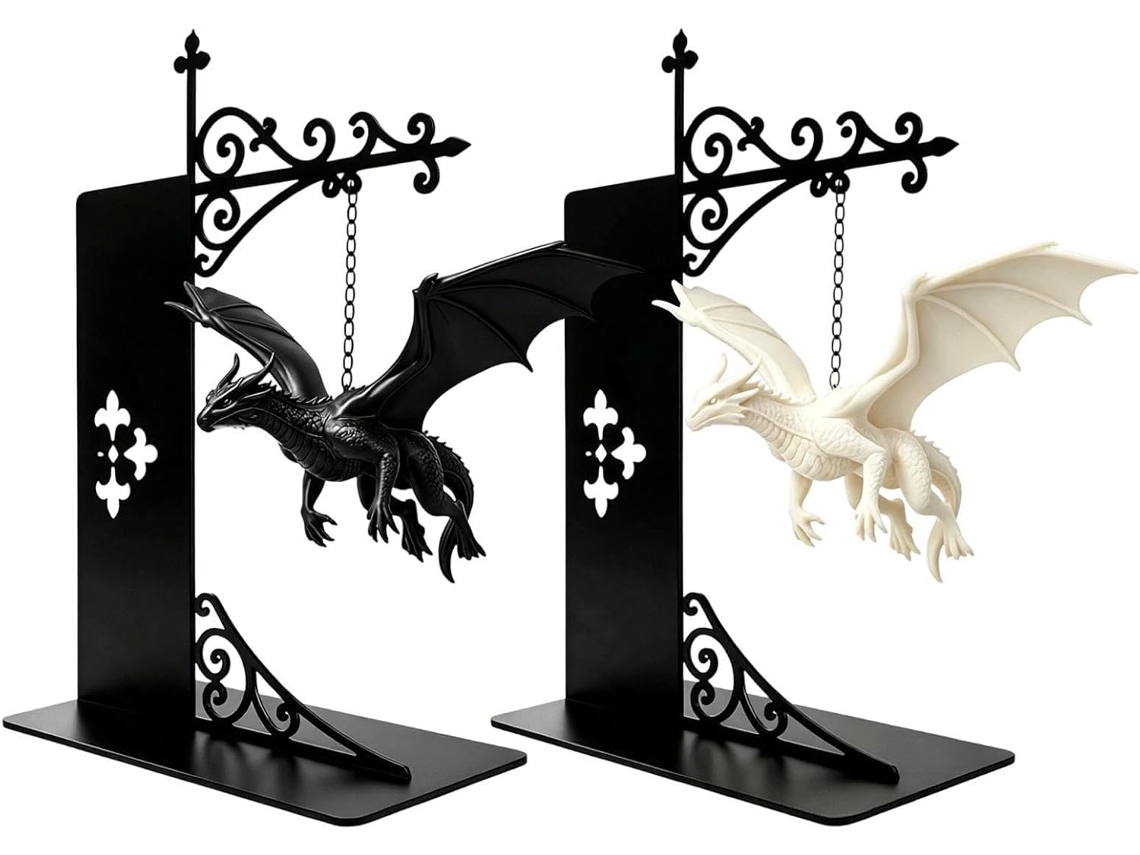 Luminária De Leitura Com Estante, Modelo Iron Dragon, Luz Quente,