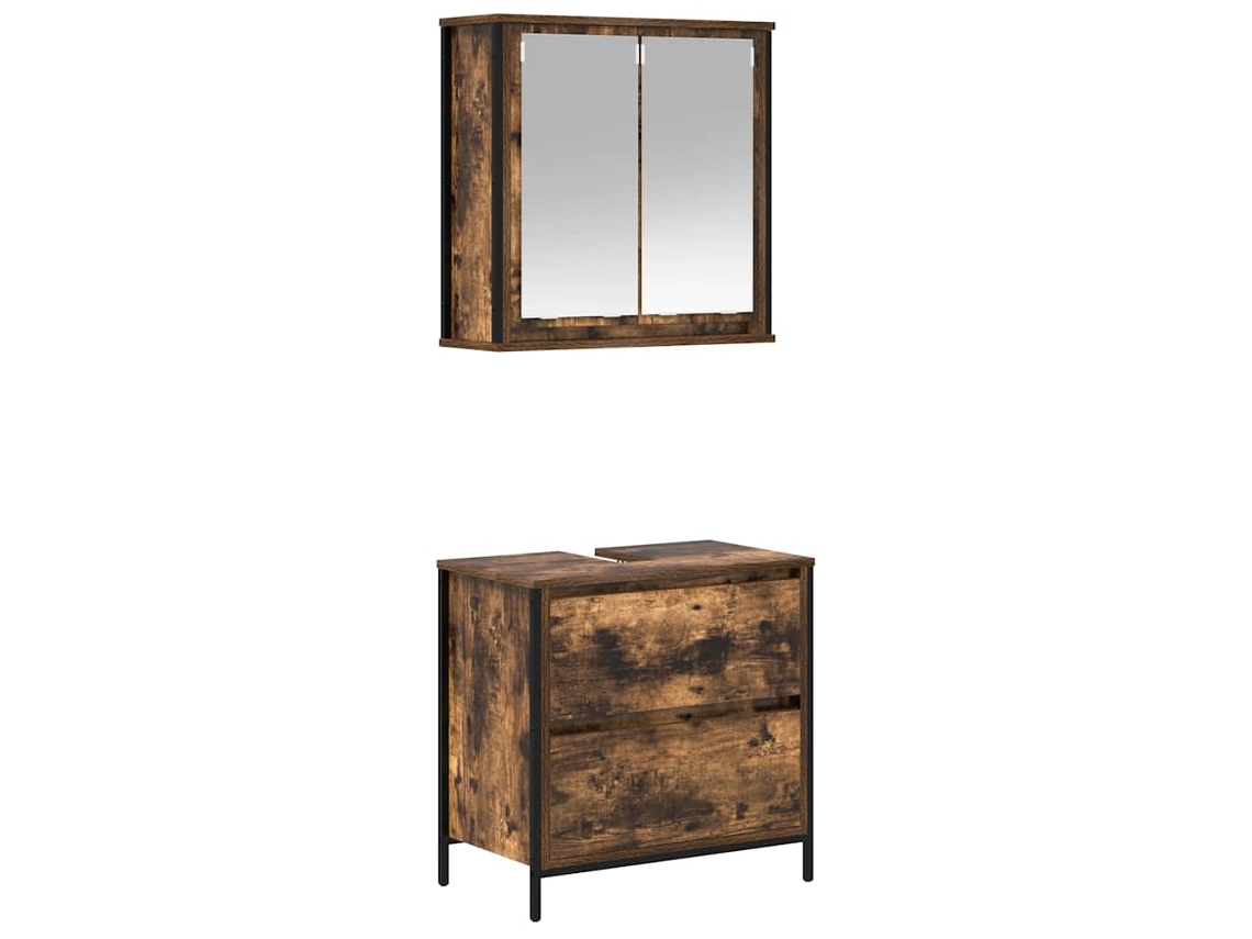 Conjunto de Móveis para Banheiro, 2 Peças, Madeira Carvalho Fumado MAISON EXCLUSIVE