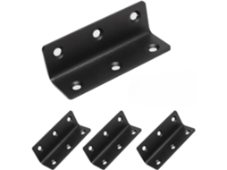Suporte De Canto Metálico 4 Peças, Suporte Angular Em Forma De L Preto