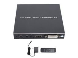 Conmutador Divisor de Interfaz Multimedia Hd 2x2, 1 Entrada, 4 Salidas, Compatible Con Dvi 2k, Control Remoto, Enchufe Estadounidense.