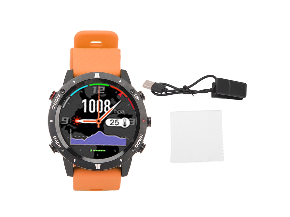 Relógio Inteligente Esportivo Gps Monitoramento Sono Ip68 Laranja