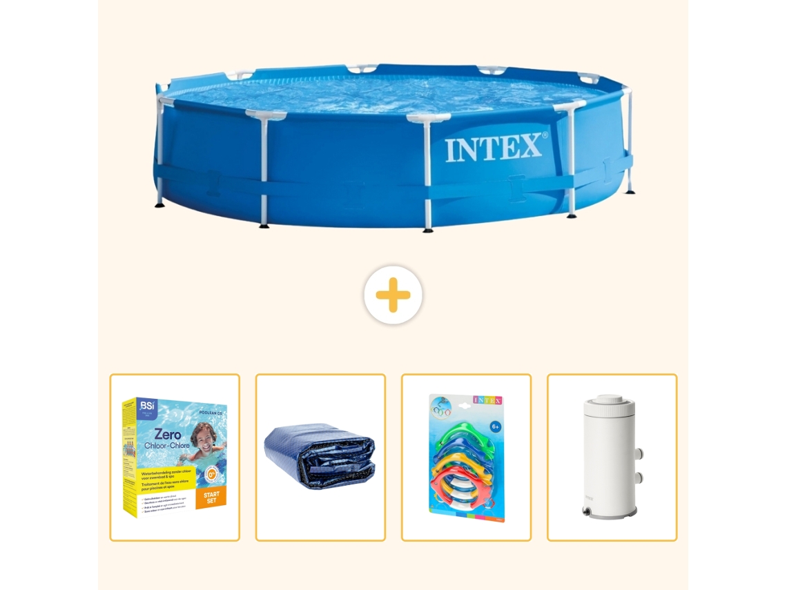 Intex Piscina Com Estrutura Redonda - 366x76 Cm - 5-peças S7