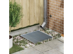 Vidaxl Grelha Prateado 50 X 50 X 2 Cm Aço Galvanizado A Quente