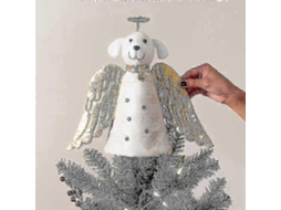 Enfeite De Natal De Cachorro Anjo Dourado Com Design Milagroso De Natal 2025 Olysi Shop