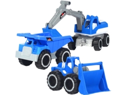 Conjunto De Brinquedos Praia Portátil E Prático Para Montar Caminhões: Caminhão Escavadeira, Escavadeira Basculante. Ideal Menino -aquaforge