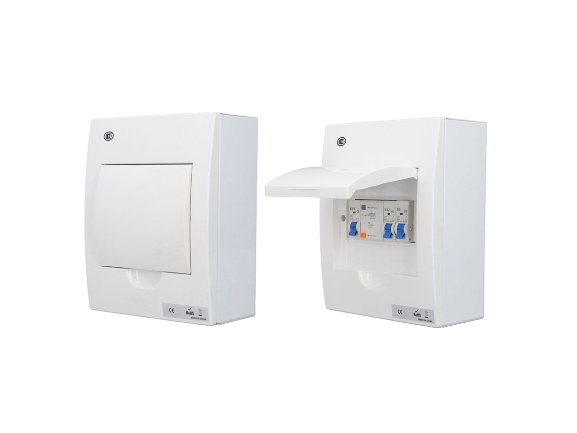 Caixa De Distribuição Interior 2 Vias Com Mcb E Rcd