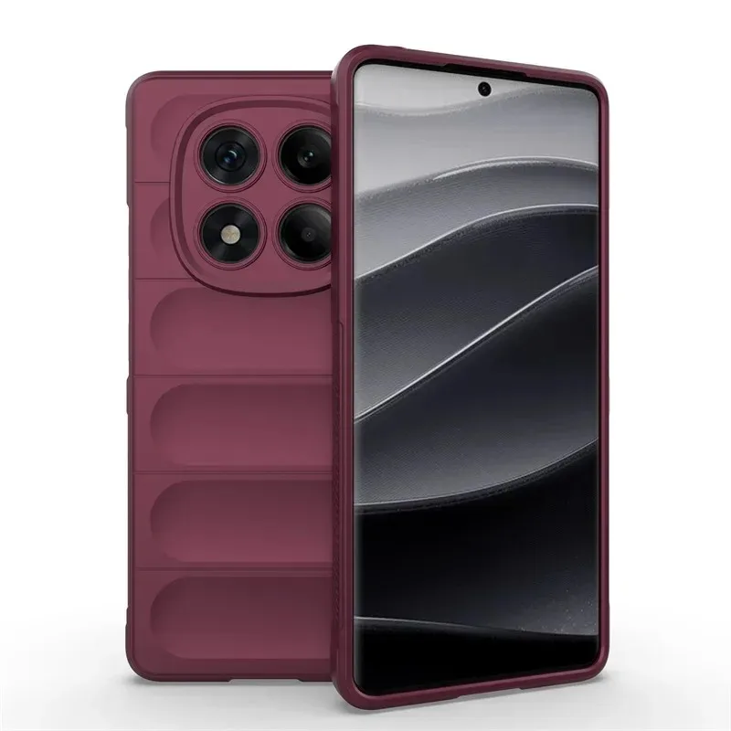 (roxo Escuro, Redmi Note 14 Pro 4g (global)) Caso De Telefone À Prova De Choque E Poeira Anti-queda Scrub, Silicone Skin-friendly