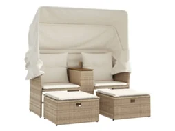 Garden Sofa, Garden Sofas Vidaxl Bege Rattan / Vime (n/a)