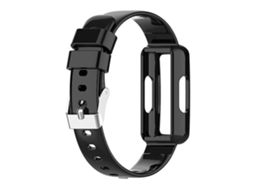 Lurelia Pulseira, Compatível Com Fitbit Inspire Integrada Preta Transparente Silicone