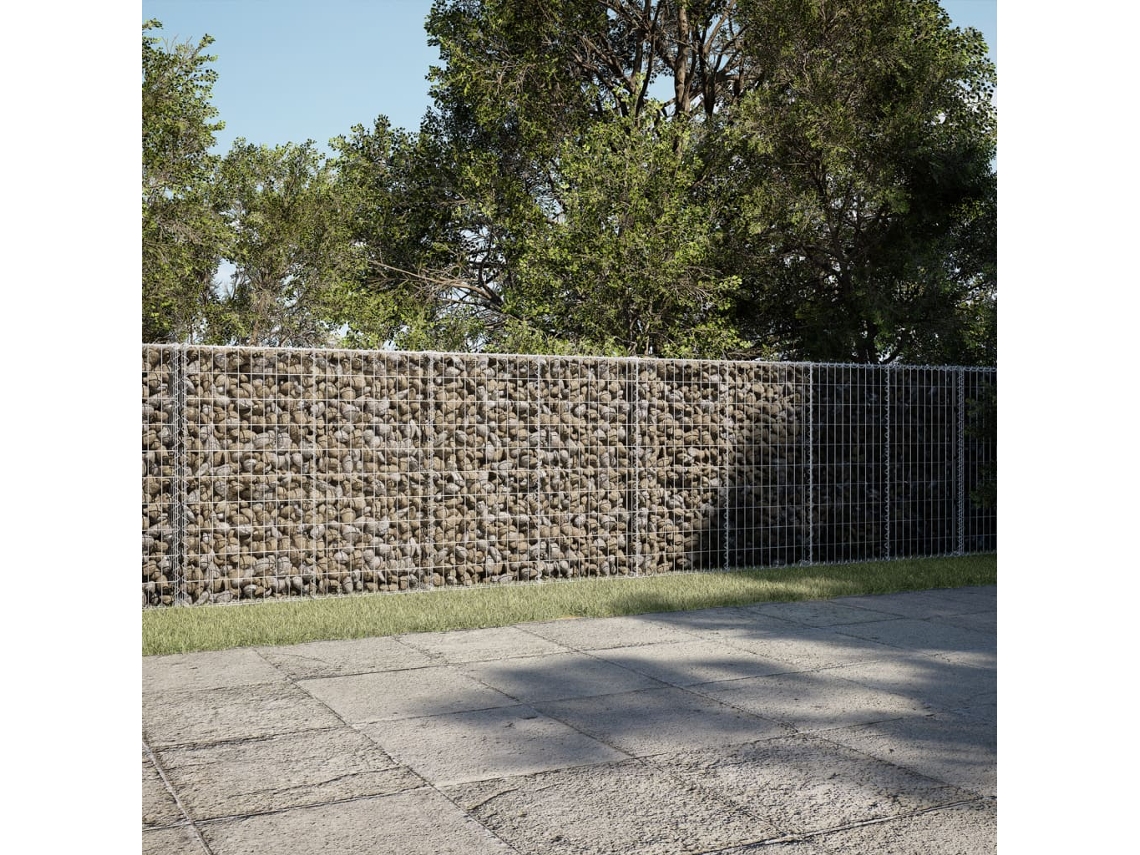 Vidaxl Cesto Gabião Com Cobertura 600x50x100 Cm Ferro Galvanizado