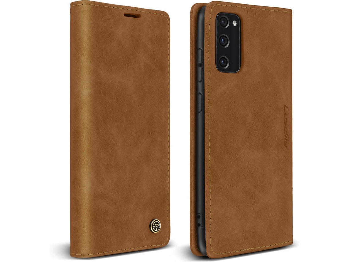 Capa E Suporte Samsung Galaxy S20 Fe Ushion Carteira Suporte Vídeo Castanho