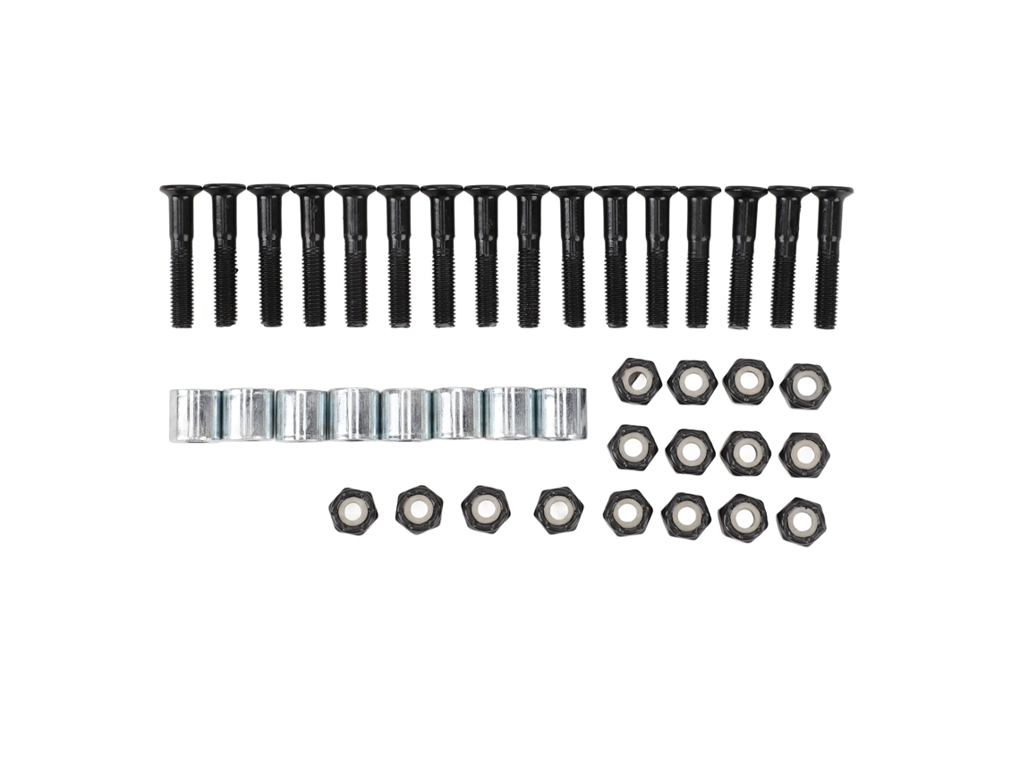 Kit De Hardware Para Skate E Longboard Com 16 Parafusos 16 Porcas 8 Arruelas 25mm