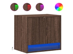 Wall-mounted Bedside Cabinet, Wall-mounted Bedside Cabinets Vidaxl Marrom Madeira Processada (n/a)