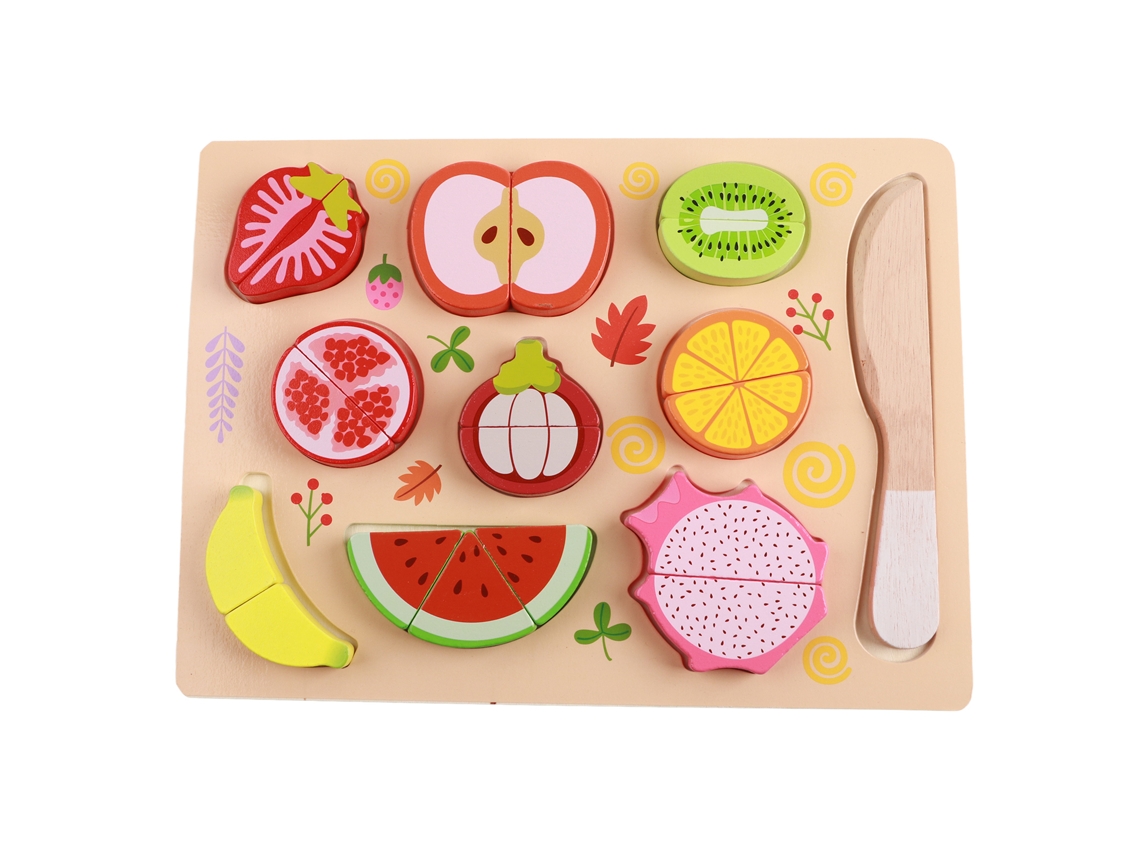 Brinquedo De Comida De Madeira Com Corte Magnético, Conjunto De Frutas E Verduras Simuladas Para Crianças, Educação Precoce