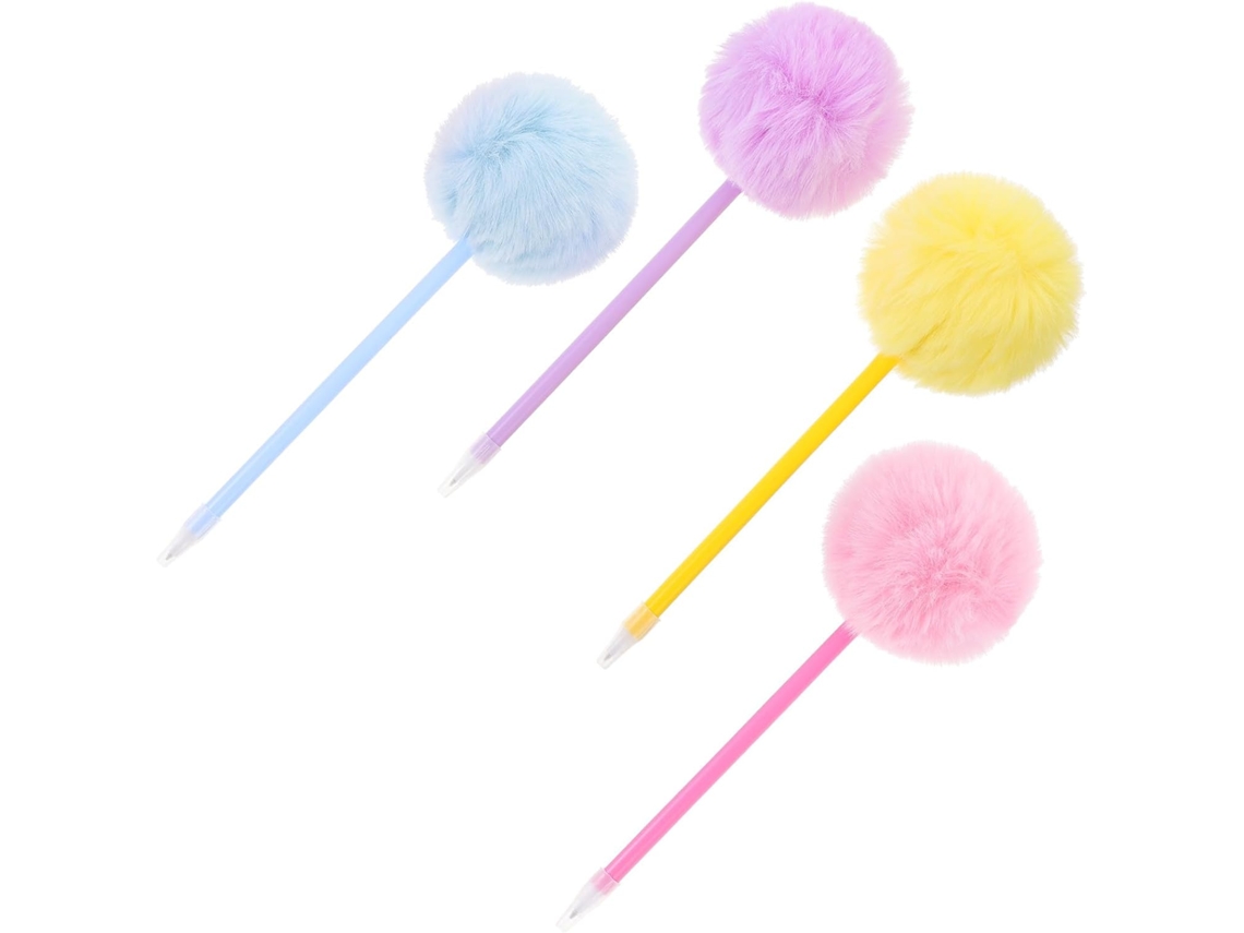 Canetas Mikikit Para Meninas, 4 Canetas Decorativas E Fofinhas Com