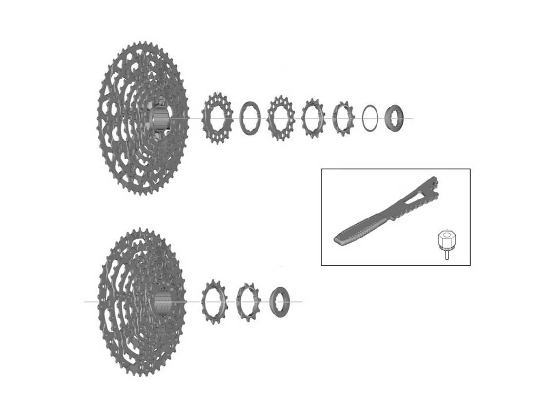 Roda Livre Cues Lg700 Cinzento 11-13Tshimano