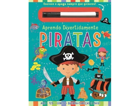 Livro Aprendo Divertidamente - Piratas de Elizabeth Golding (Português)