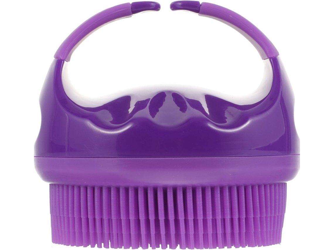Escova De Banho Silicone Roxa Beavorty, Escova De Limpeza Corporal Macia Com Cabo Longo, Massageador De Pele Para Homens