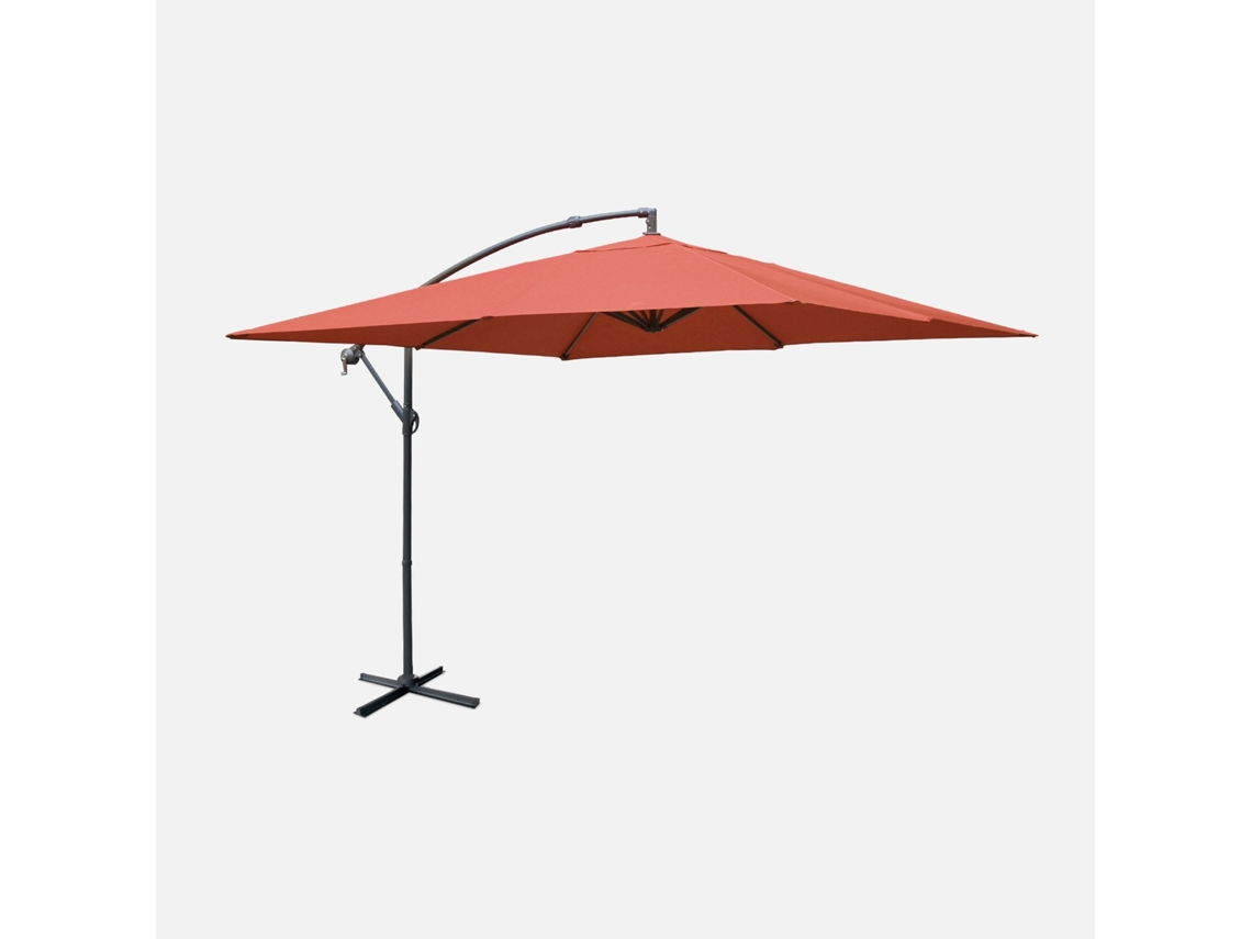 Guarda Sol SWEEEK Hardelot (Quadrado - Terracota - Aluminio - 3X3M)