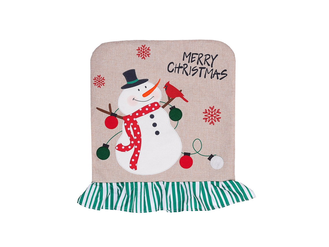 Laxiscreed Capa De Cadeira Natal Com Boneco De Neve E Homem Velho Para Decoração De Hotel E Restaurante