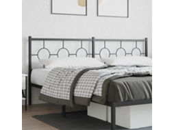 Vidaxl Cabeceira De Substituição 193 Cm Metal Preto
