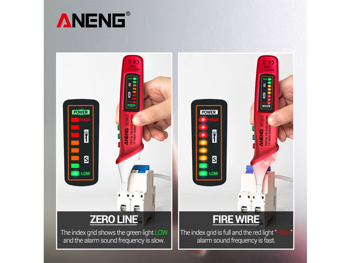 Laxiscreed Detector De Tensão Ac Aneng Vc1017 Para Circuitos E Testes Inteligentes
