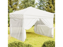 Vidaxl Tenda Para Festas Dobrável Com Paredes Laterais 3x3 M Branco