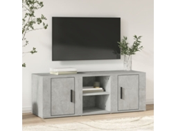 Móvel P/ Tv | Gabinete De Tv | Armário De Tv 100x31,5x35 Cm Derivados Madeira Cinzento Cimento