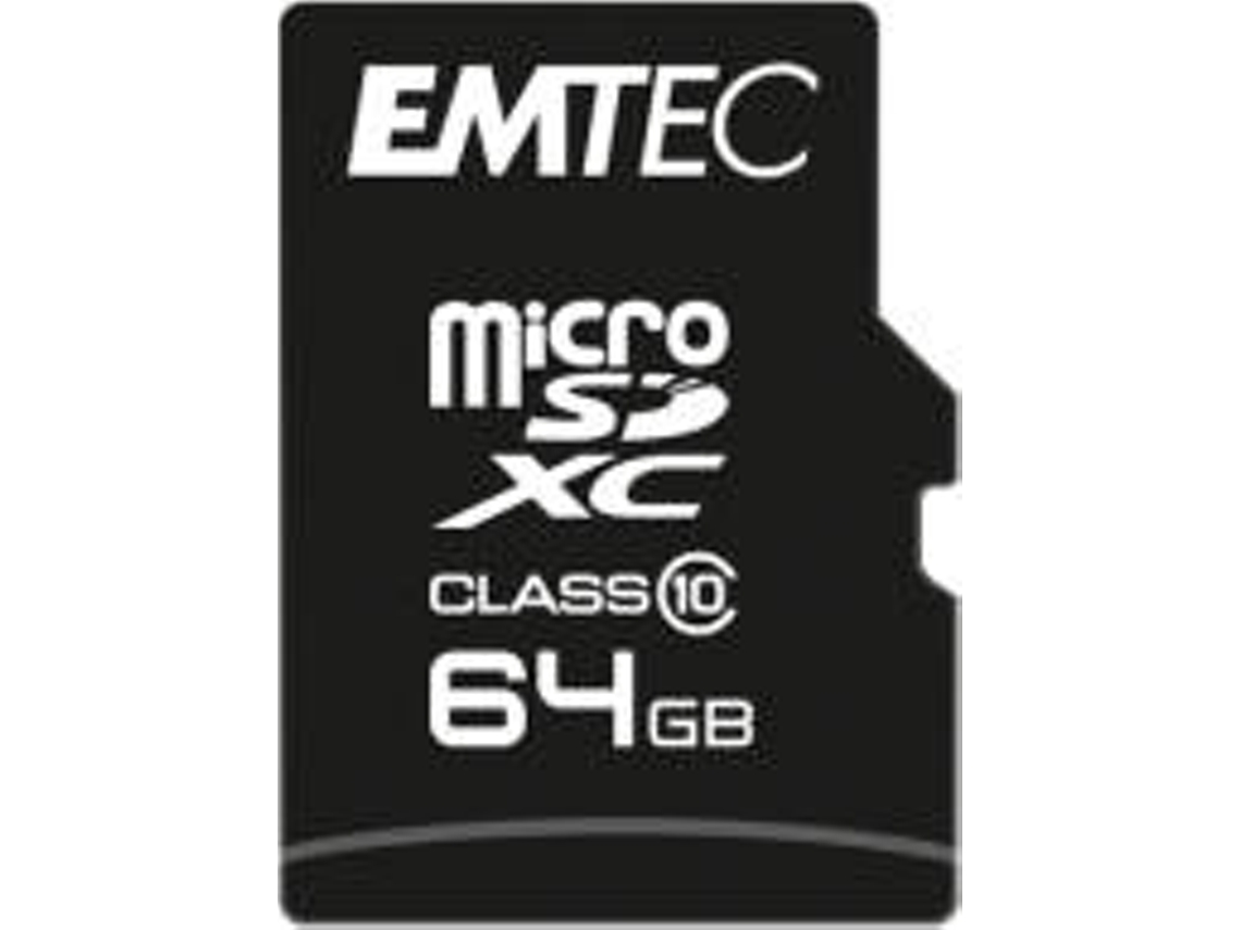 Cartão de Memória EMTEC Micro SDHC ECMSDM64GXC10CG