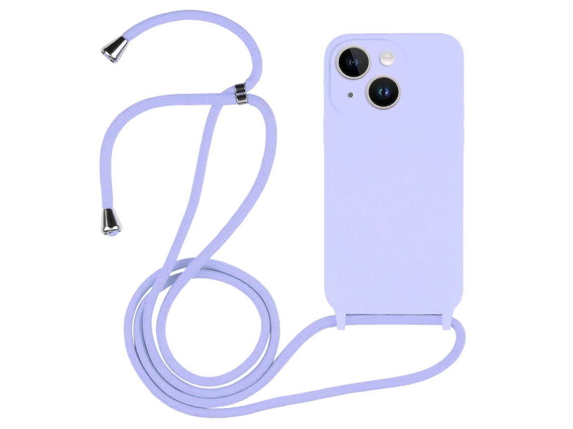 Capa De Cordão Transversal Líquida Para Iphone 14 Plus