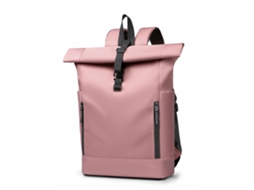 Mochila de Rolltop HENTEN HOME Impermeável para Portátil 15.6" Casual Urbana Unissexo Rosa