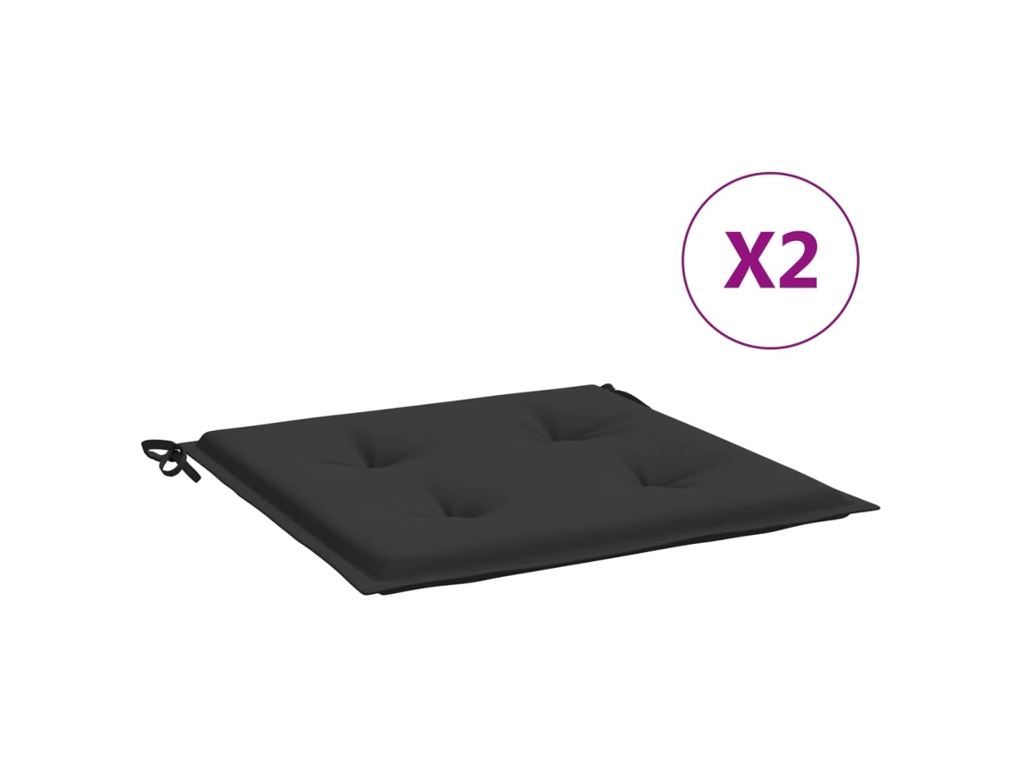 Chair Cushion, Chair Cushions Vidaxl Preto Tecido (50 X 50 X 4 Cm)