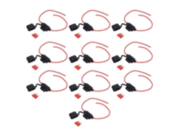 Pacote Com 10 Porta Fusíveis Em Linha, Resistente À Fusão, Fácil Instalação, À Prova Dágua, Com Fusível 18awg, 10a Perfeito Slowmoose