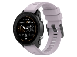 Bracelete para Garmin Forerunner 955 Silicone com Fivela Preta, Roxo e Lavanda XIAOMOYU